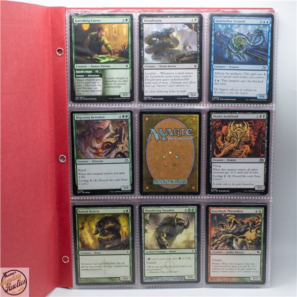 BINDER OF 53 MAGIC THE GATHERING COLLECTIBLE CARDS