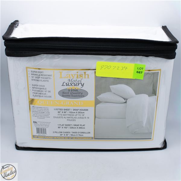 BRAND NEW LAVISH HOTEL LUXURY QUEEN SHEET SET