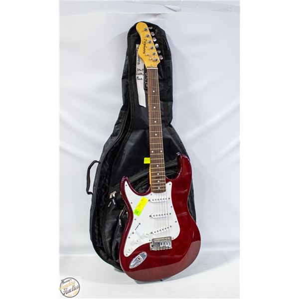 TYPHOON STRAT STYLE LEFTY WITH SOFT CASE