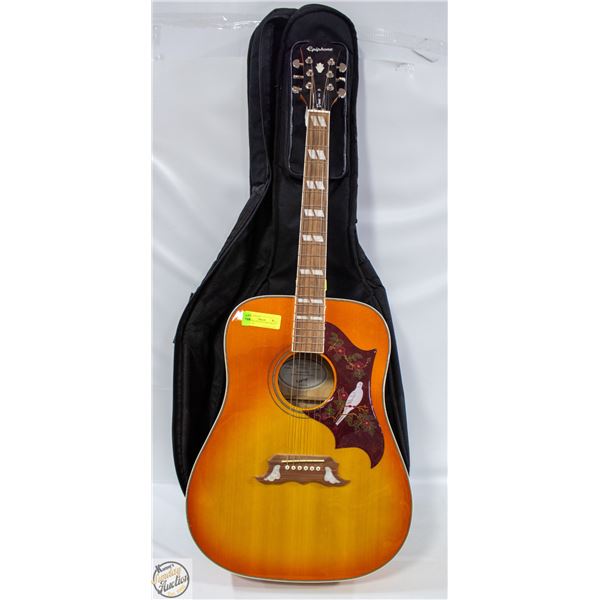 EPIPHONE ACOUSTIC DOVE WITH SOFT CASE