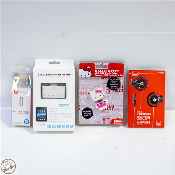NEW LOT OF ACCESSORIES EARPHONES,