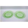 Image 1 : LOT OF 2 URANIUM GLASS PLATES
