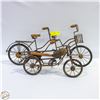 Image 1 : PAIR OF METAL AND WOOD BICYCLE DECOR
