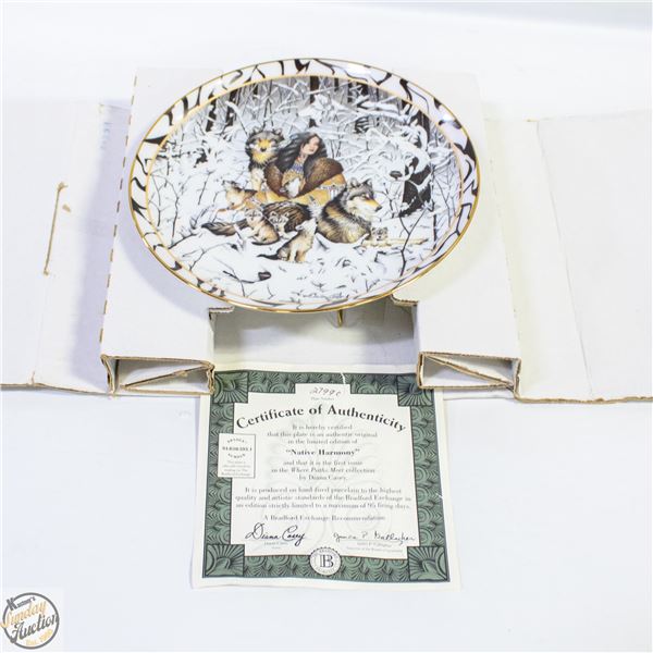 COLLECTIBLE "NATIVE HARMONY" LTD. ED. PLATE
