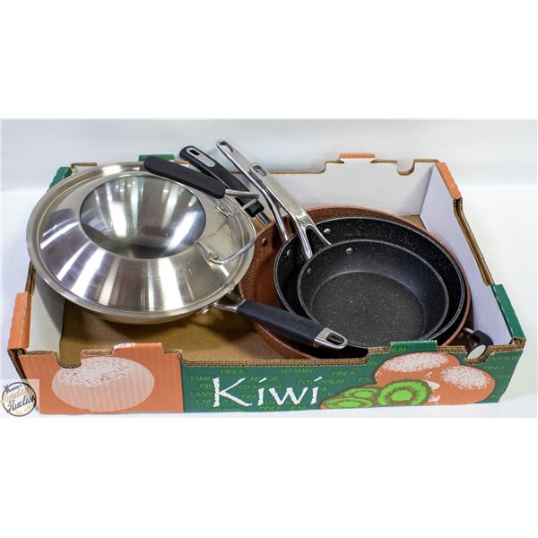 STAINLESS STEEL "SUPOR" WOK WITH LID