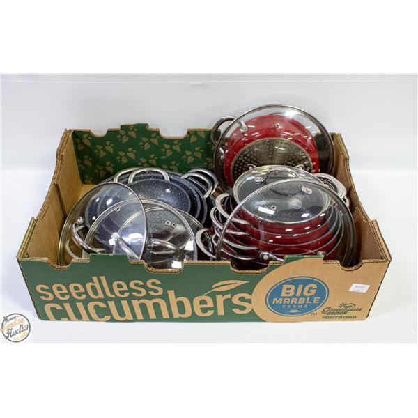 BOX WITH 17-PIECE CURTIS STONE POT AND PAN