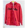 Image 1 : CANADIANA RED ZIP-UP CANADA HOODIE - LADIES
