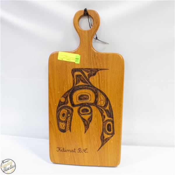 KITIMAT B.C. HAIDA SALMON CARVED WOOD CUTTING