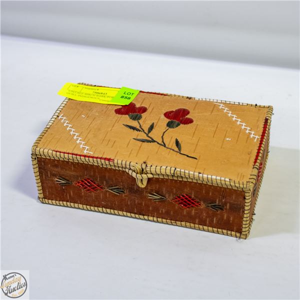 VINTAGE BIRCH BARK/PORCUPINE QUILL INDIGENOUS