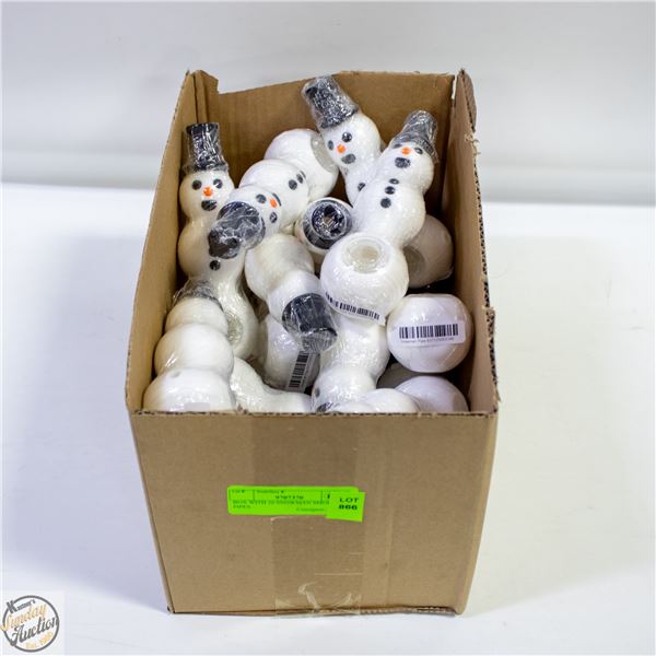 BOX WITH 20 SNOWMAN SMOKING PIPES