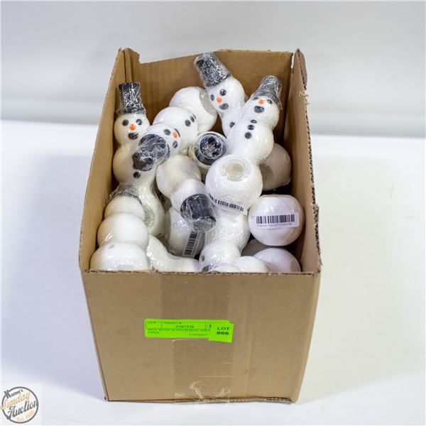 BOX WITH 20 SNOWMAN SMOKING PIPES