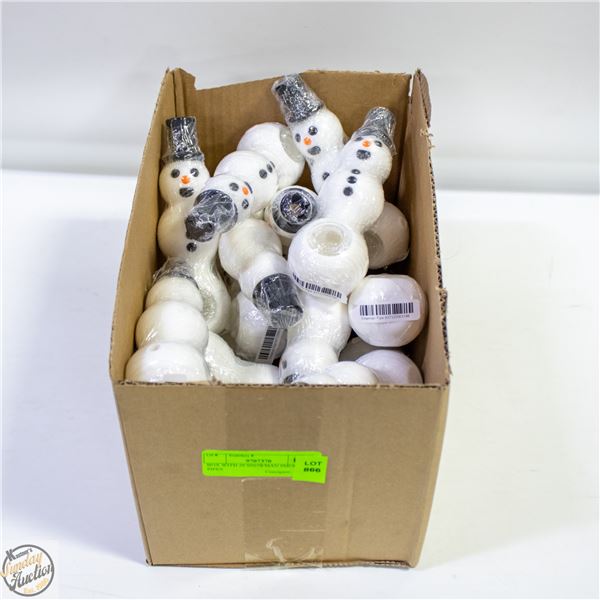 BOX WITH 20 SNOWMAN SMOKING PIPES