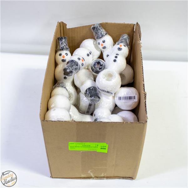 BOX WITH 20 SNOWMAN SMOKING PIPES