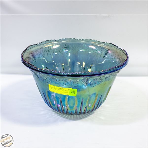 VINTAGE CARNIVAL GLASS XLARGE FRUIT BOWL