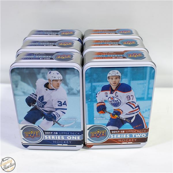 6 TINS CARDS 2017-2018 UPPER DECK SERIES 1&2