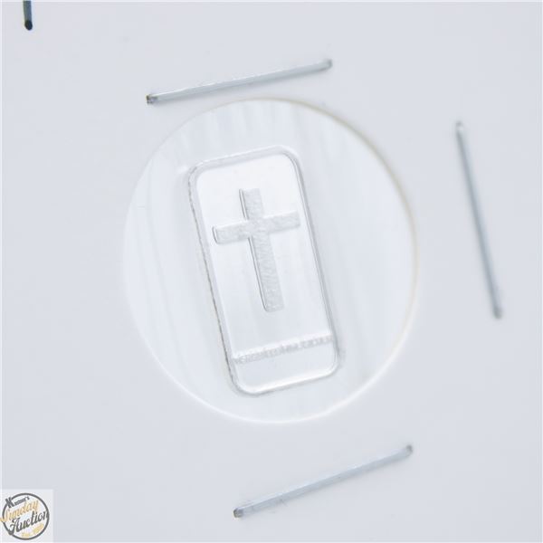 #4070-.999 FINE SILVER BAR W/CROSS ON FRONT