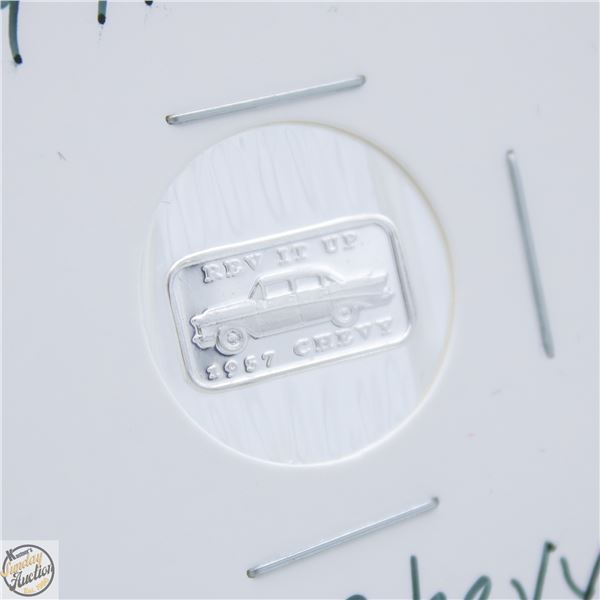 #4069-.999 FINE SILVER BAR W/1957 CHEVY