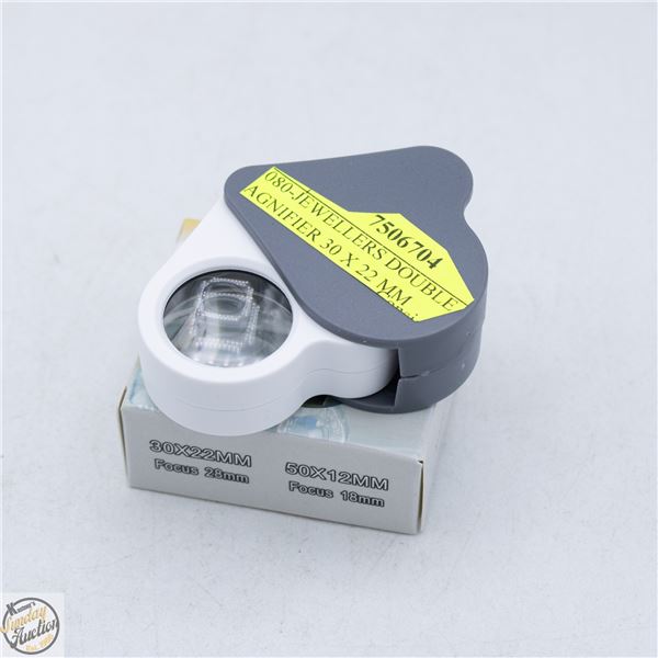#4080-JEWELLERS DOUBLE MAGNIFIER 30 X 22 MM
