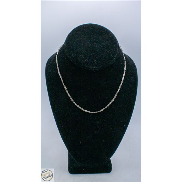 925 SILVER NECKLACE, 16 INCH LONG