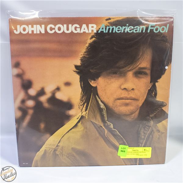 JOHN COUGAR AMERICAN FOOL 1982 VINYL LP RECORD