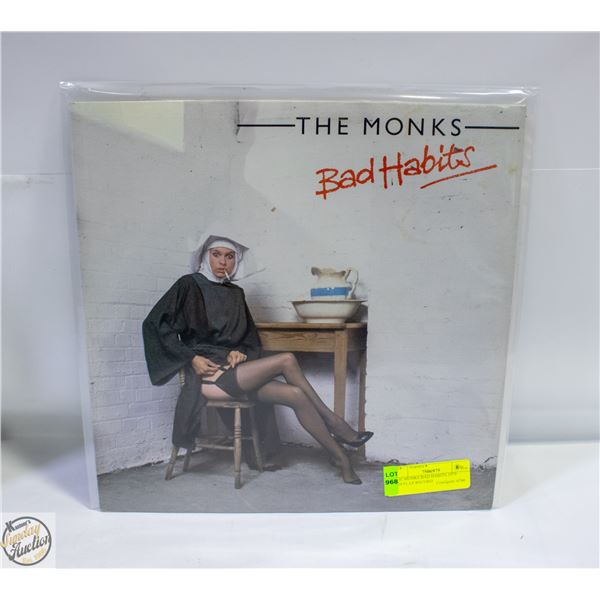 THE MONKS BAD HABITS 1979 VINYL LP RECORD