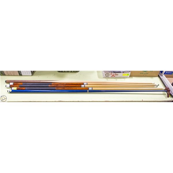 LOT OF POOL CUES