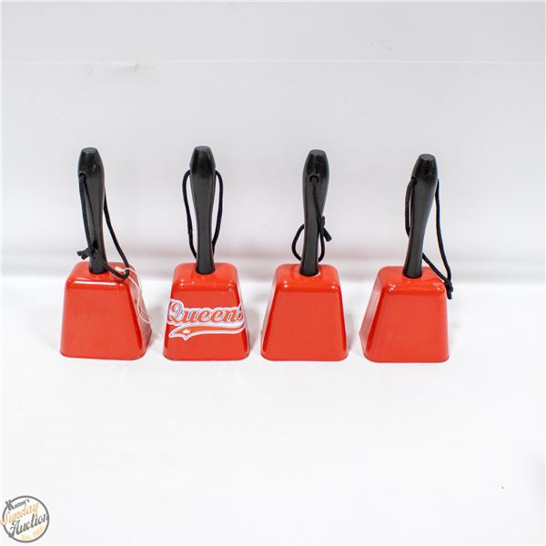 COLLECTION OF 4 COWBELLS