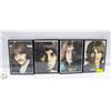 Image 1 : 4 FRAMED BEATLES PICTURES 8" X 11"