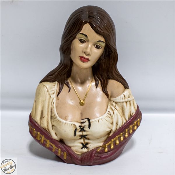 VINTAGE 1977 CERAMIC PIRATE WENCH 12”