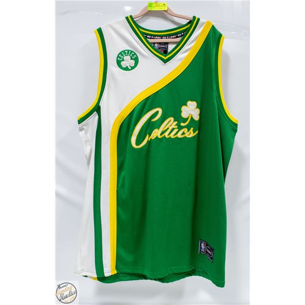 VINTAGE BOSTON CELTICS JERSEY BRAND UNK SZ 2XL