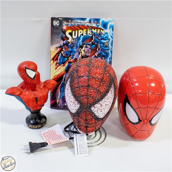 SPIDERMAN + SUPERMAN COLLECTABLES