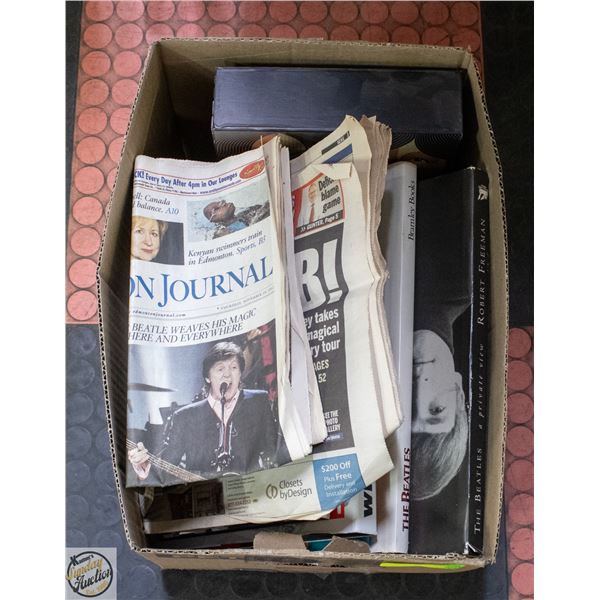 BOX FULL OF BEATLES BOOKS