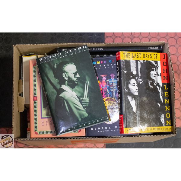 BOX FULL OF BEATLES BOOKS