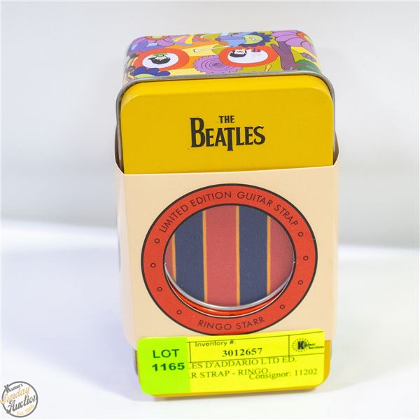 BEATLES D'ADDARIO LTD ED. GUITAR STRAP - RINGO