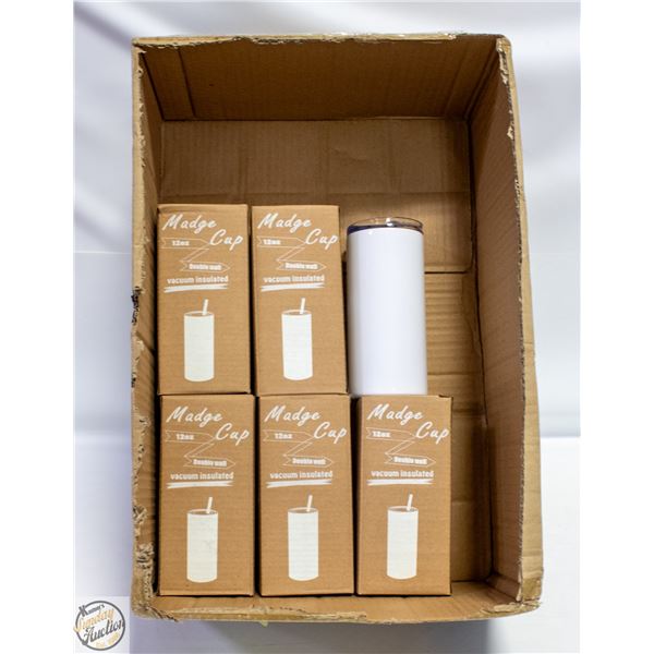 (6) NEW MADGE CUP 12 0Z DOUBLE WALL