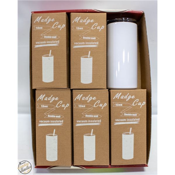 (6) NEW MADGE CUP 12 0Z DOUBLE WALL
