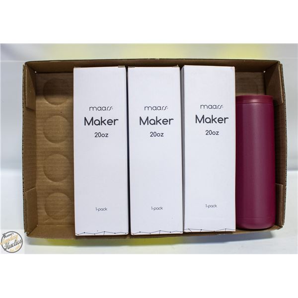 (4) NEW MAARS MAKER 20 OZ TRAVEL THERMOS