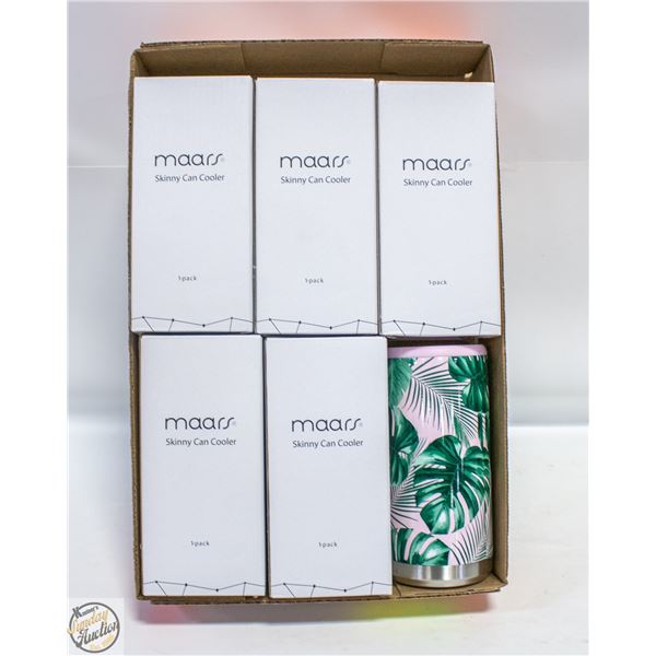 (6) NEW MAARS SKINNY CAN COOLERS TROPICAL
