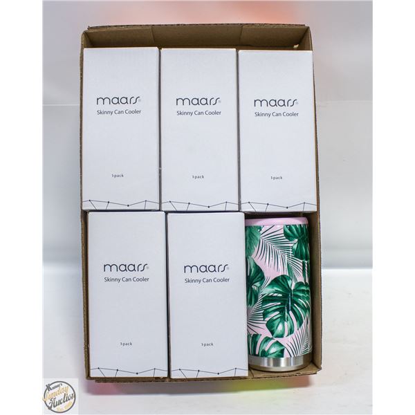 (6) NEW MAARS SKINNY CAN COOLERS TROPICAL