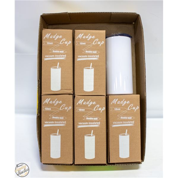 (6) NEW MADGE CUP 12 0Z DOUBLE WALL