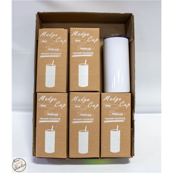 (6) NEW MADGE CUP 12 0Z DOUBLE WALL