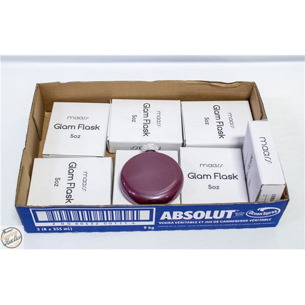 (7) NEW MAARS 5 OZ GLAM FLASKS
