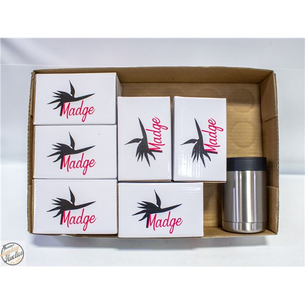 (7) NEW MADGE POP/BEER CAN COOLERS