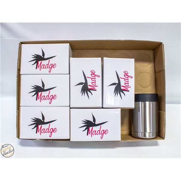 (7) NEW MADGE POP/BEER CAN COOLERS