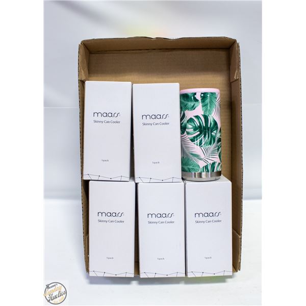 (6) NEW MAARS SKINNY CAN COOLERS TROPICAL