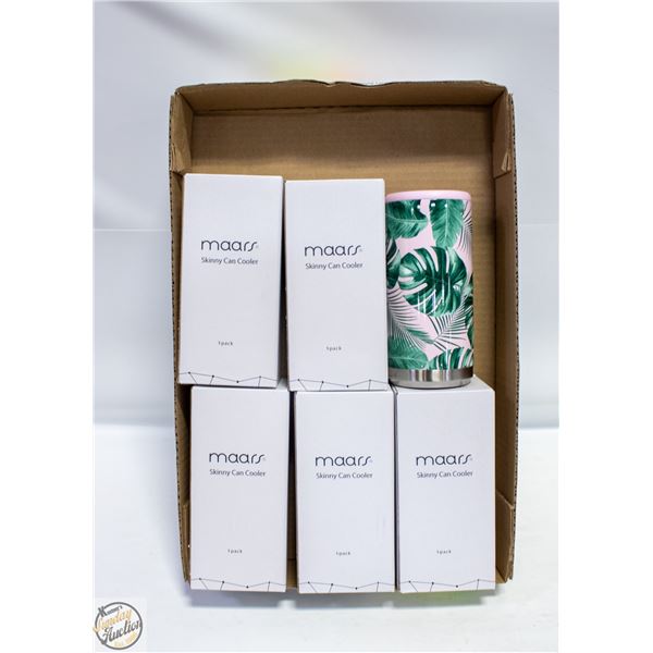 (6) NEW MAARS SKINNY CAN COOLERS TROPICAL