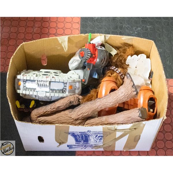 LARGE BOX OF VINTAGE TOYS