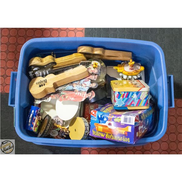 LIDDED TOTE FILLED WITH ESTATE THE BEATLES