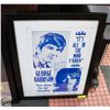 Image 1 : FRAMED GEORGE HARRISON POSTER 20" X 26"