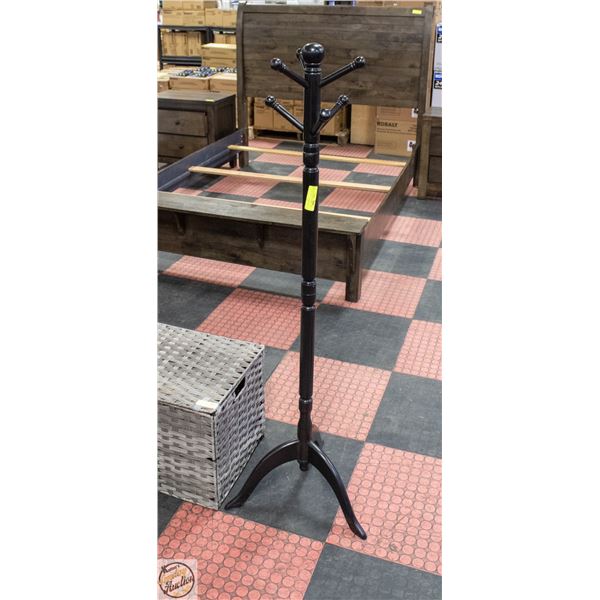 SOLID WOOD (BLACK ENAMEL PAINT) 6-PEG COAT